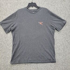 Tommy Bahama Mens Large Gray‎ Are We There Yacht Graphic T-Shirt Cotton Marlin